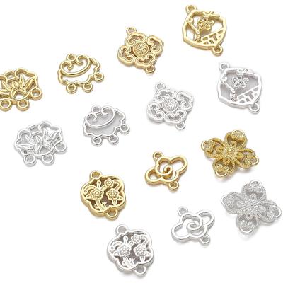 Alloy Antique Double Hanging Plum Blossom Penant Charm For DIY Jewelry Making Craft Accessories