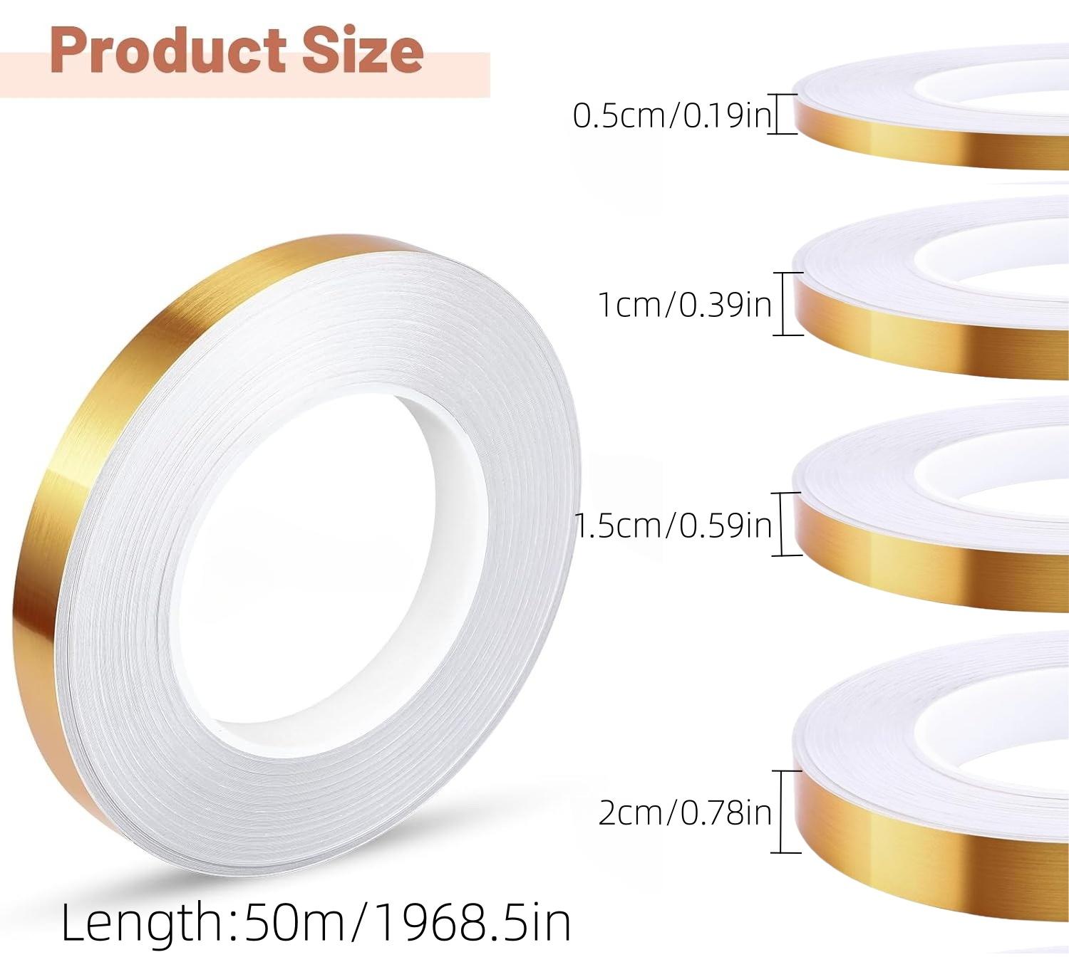 

1pc Self-Adhesive Tile Sticker Tape,Gold Floor Wall Gap Sealing Strip,Tile Beauty Seam Sticker,Gap Sealing Tape for Wall Floor C 0.5cm золотой