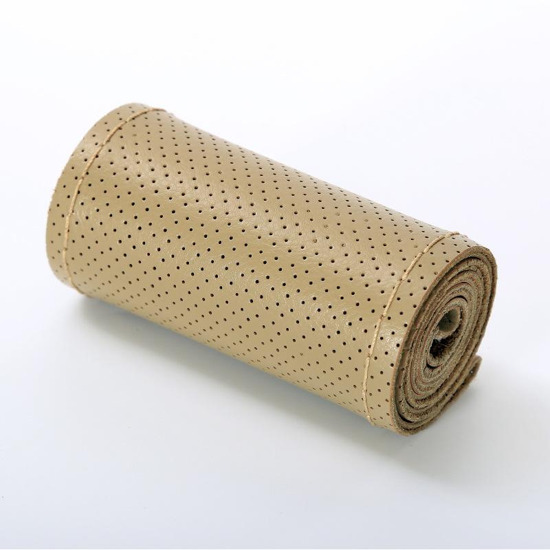 Car Steering Wheel Cover Needles And Braid Thread Artificial Leather Car Covers Suite DIY Texture Soft Auto Accessories