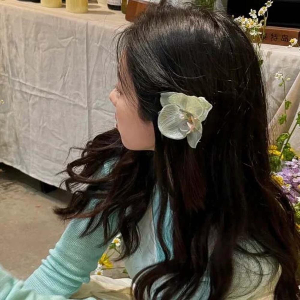 

Rhinestone Butterfly Orchid Hair Clip Sweet Women Side Clip Orchid Flower Hairpin Gifts Style 6