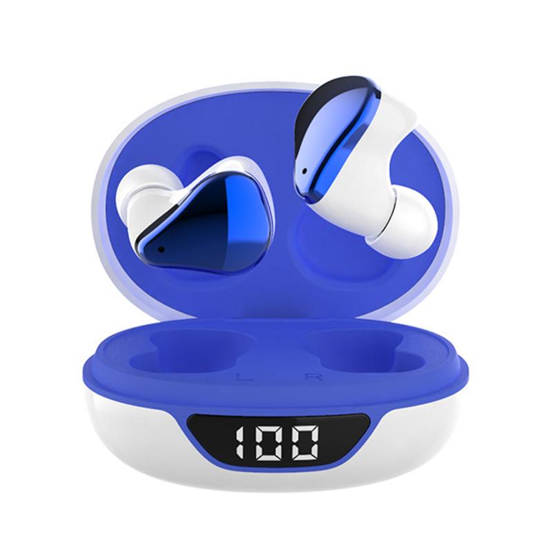 

Новая Bluetooth-гарнитура-вкладыш с цифровым дисплеем, мини-музыкальная игра, Bluetooth-гарнитура синий