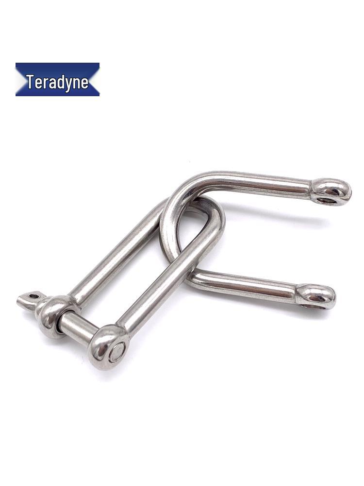 Stainless Steel Wide-Mouth U-Shaped Detachable Shackle Hook Keyring