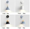 Modern Indoor LED Wall Lamp Black White Gray Bedroom Bedside Wall Light Aisle Corridor Single Head Wall Lamp Luminaire Sconce