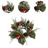 Säulenkerzenring Kranz Schnee-Kiefer Rustikal Rote Beeren Kranz Grünzeug Kranz für Hochzeit Festival Mittelstücke Weihnachtsdekoration