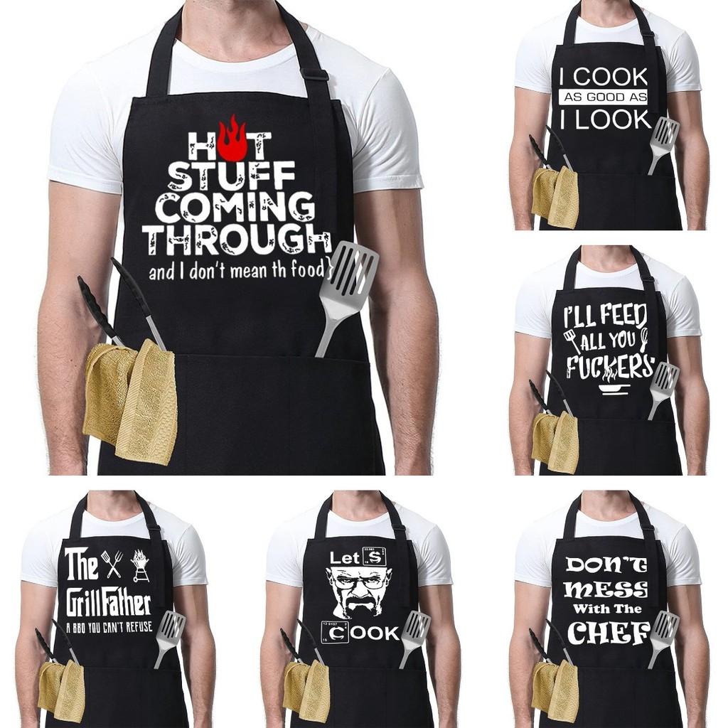 Aprons Pockets Cooking Home Kitchen Adjustable Grilling Cooking Chef Barbecue