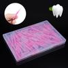 100PCS Interdental Brushes Dental Floss Toothpick Orthodontic Braces Brush Tooth Cleaning Tool Oral Care with Storage Box