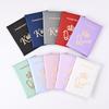 Crown Print PU Passport Covers Passport Protector Passport Holder Flight Ticket Holder ID Credit Card Holder Travel Accessories
