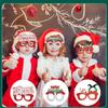 Hat Santa Claus Eyeglasses Christmas Frame Glasses Party Decorations Christmas Decorative Glasses