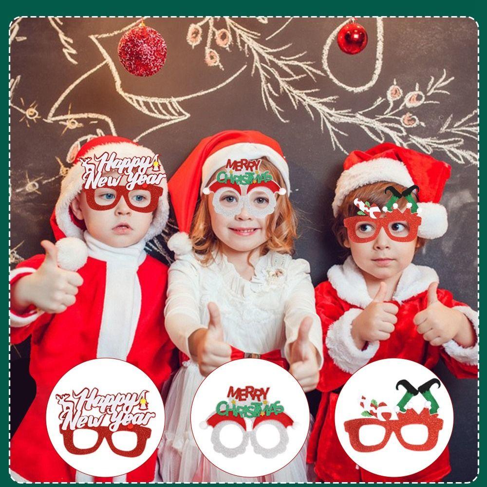 Hat Santa Claus Eyeglasses Christmas Frame Glasses Party Decorations Christmas Decorative Glasses
