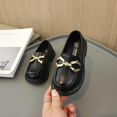 2024 Children Leather Shoes for Girls Autumn New Fashion Korean Style Soft Bottom Mary Jane Loafer Princess Anti-slippery Shoes