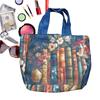 3D Stepp-Tragetaschen Buch Blumenmuster Tragetasche Vintage Umhängetasche Damen Tägliche Umhängetasche Handtaschen-Paket Für Einkaufen Arbeit