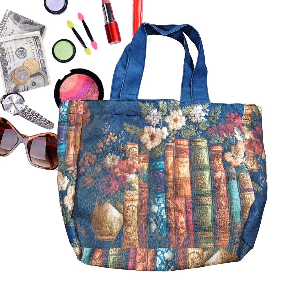 3D Stepp-Tragetaschen Buch Blumenmuster Tragetasche Vintage Umhängetasche Damen Tägliche Umhängetasche Handtaschen-Paket Für Einkaufen Arbeit