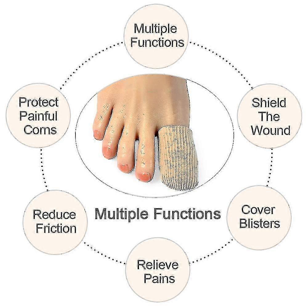 Gel Toe Caps,4 Pcs/pack For Big Toes, Toe Covers,toe Protectors (brown) 25-26s