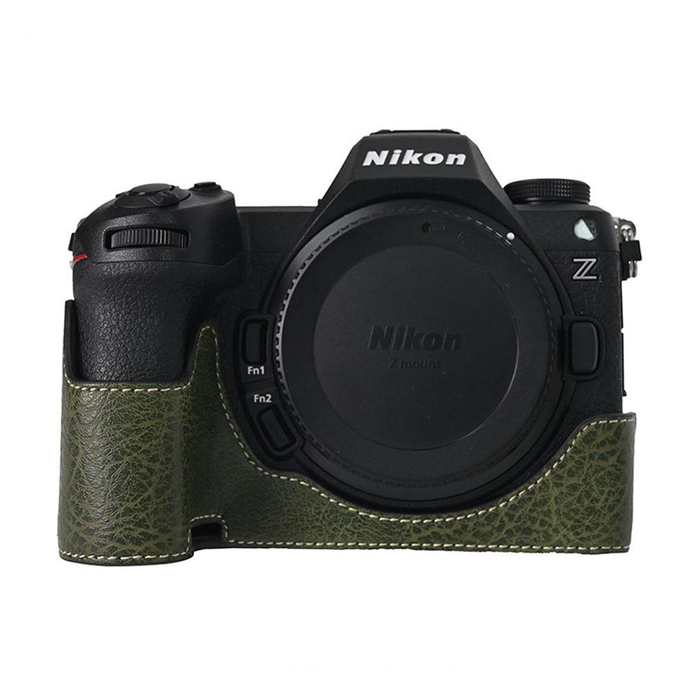 Carcasă Semi-Piele PU pentru Aparat Foto Nikon Z6III cu Decupaj pentru Baterie pentru Nikon Z63 Z6III Piele Magnetică pentru Corp