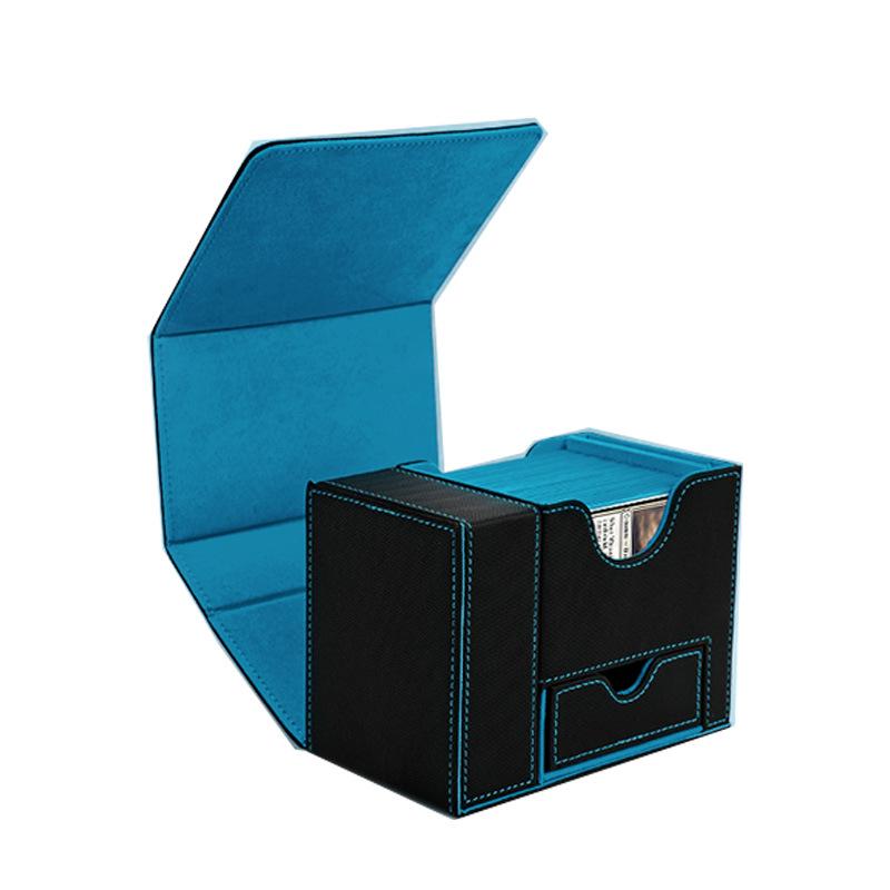Transformable Dice Tower & Card Storage Box with Window Display for 100+ Double-Sleeved Cards - Ideal for Pokemon, Board Games, and RPGs