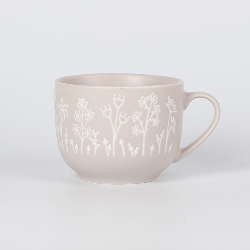 

SOLECASA 560ML Ceramic Coffee Mug Porcelain Home Breakfast Milk Cup Drinks Dessert Coffee Tea Mug Handle Drinkware 580ml хаки