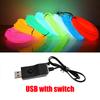 10/5/3/1M EL Wire Light Strip Battery USB Switch Neon Glowing String Lights DIY Rope Tube Halloween Blacklight Multicolor Decor