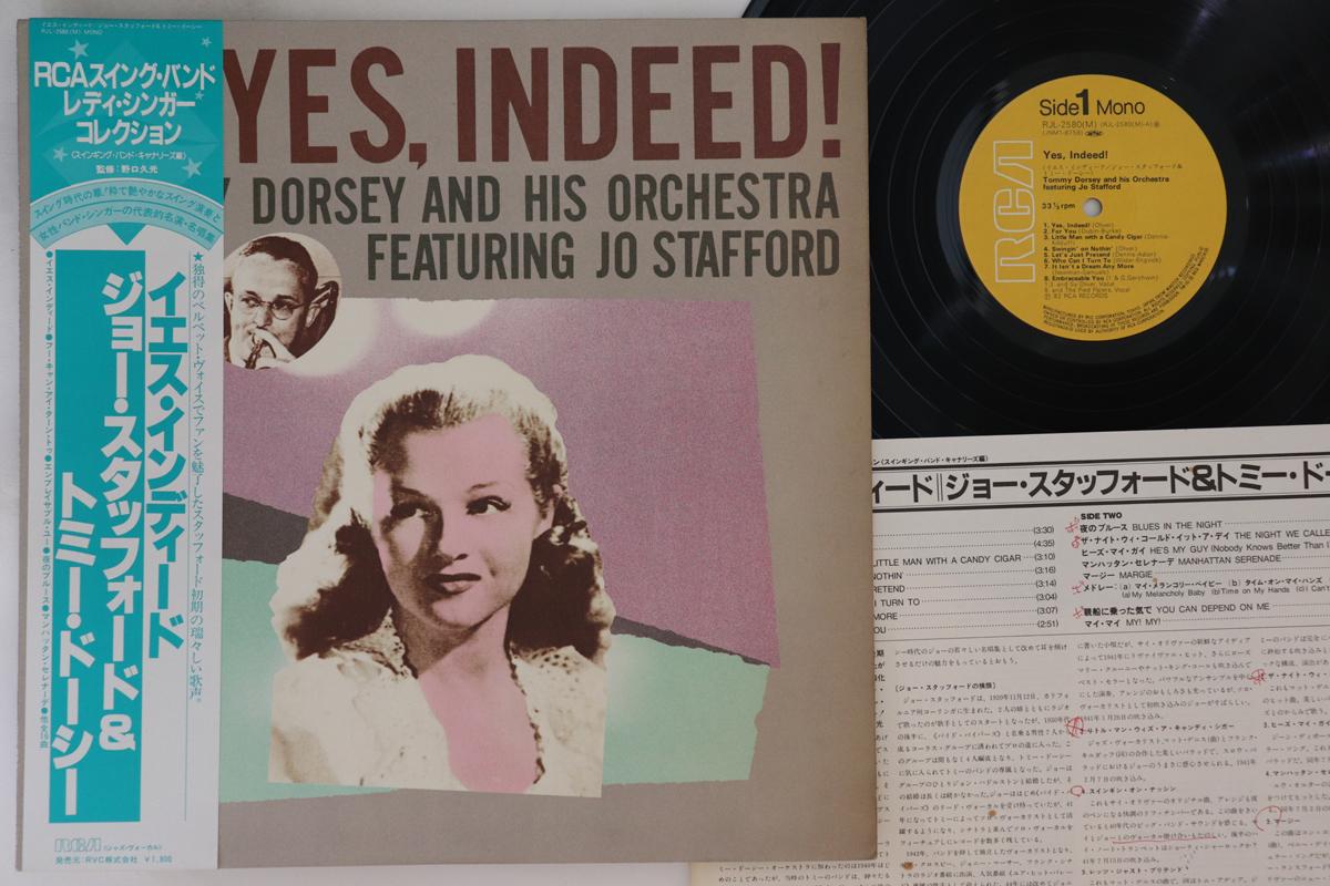 LP Record TOMMY DORSEY JO STAFFORD  Yes Indeed RJL2580 RCA 1982 Japan Obi Jazz Used