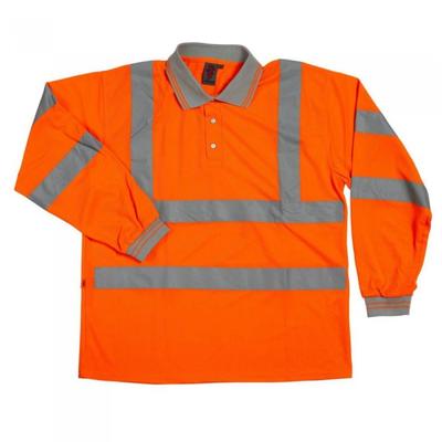 Unisex Adult Long-Sleeved Safety Hi-Vis Polo Shirt
