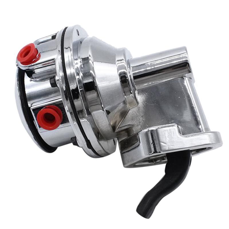 AB61-For Chevy Small Block V8 Mechanical Fuel Pump - 2 Valve 80 GPH 8 PSI - SBC (262-400) Chrome Car Accessories