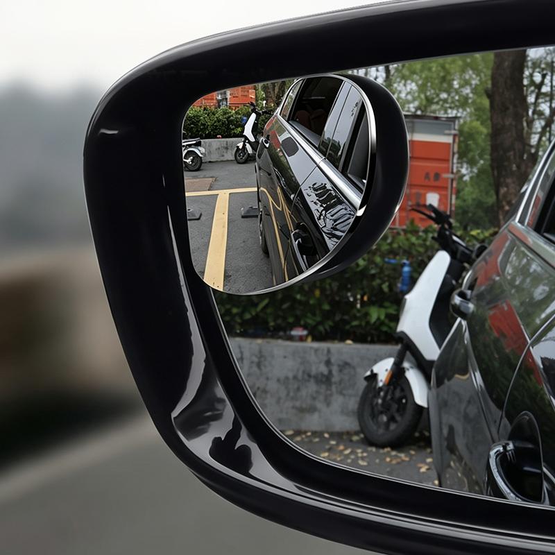 1 Set 5cm Universal Car 360 Blind Spot Side Mirror Stick On Glass Adjustable Safety Lens Security Protection Car Accessories