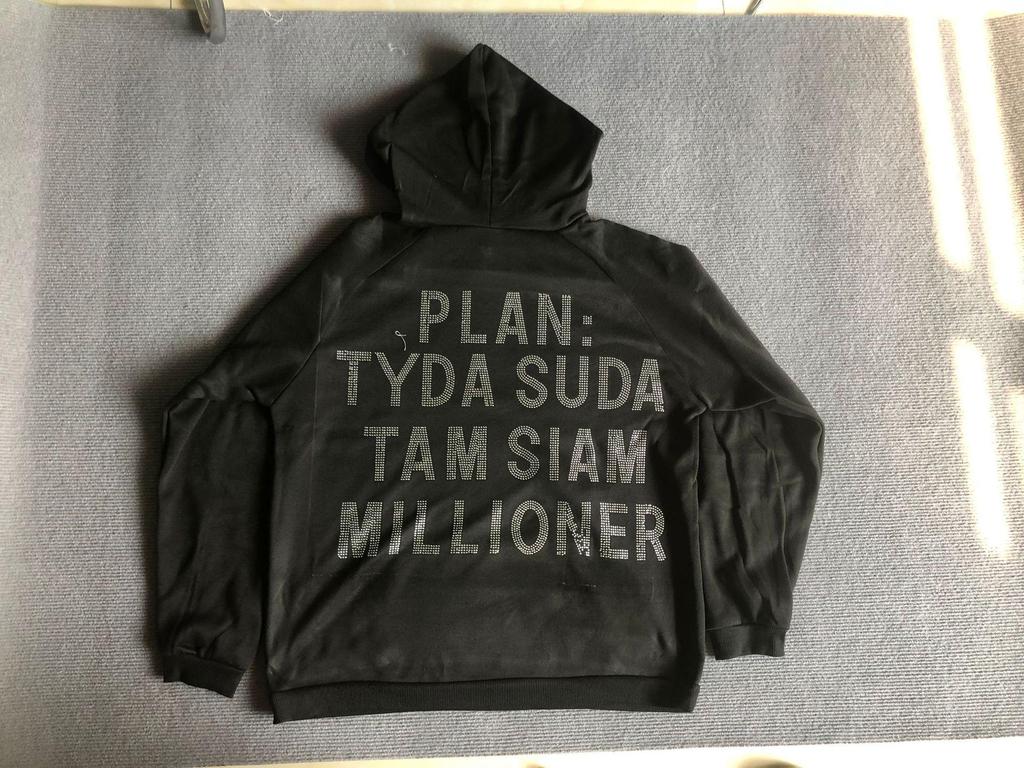 Autumn Oversized Drop Shoulder Hoodie with Letter Print (XS-5XL)