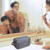 Waterproof Oxford Cloth Double Layer Toiletry Bag: Extra Large Capacity, Portable, for Men's Travel and Makeup Storage.