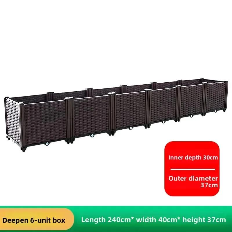 Oversized Thickened Plastic Balcony Veggie Planter Trough for Gardening Outdoor Wholesale