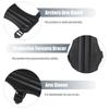 PU Protective Arm Guard Black Triple Buckle Strap Adjustable Forearm Sleeve for Recurve Hunting Practice