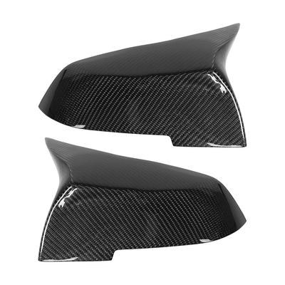 Pair Carbon Fiber Rearview Mirror Cover Trim Sticker for M Style Fit for F20 F22 F30 F32