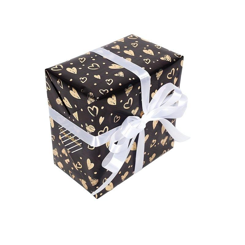 Large Size Black Golden Premium Sense Gift Wrapping Paper, Gift Wrapping Paper For Birthday Valentine's Day Holiday Celebration
