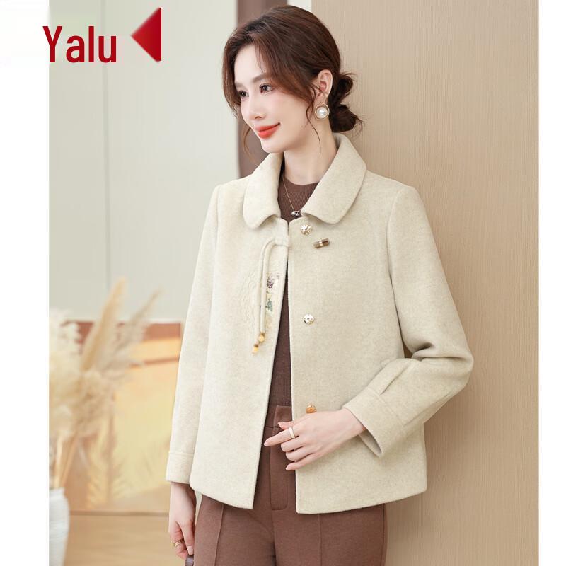 

Пальто из смесовой шерсти в новом китайском стиле для женщин среднего возраста Yalu 2XL