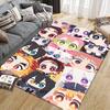 Demon Slayer Character Group Square Area Rug, Non-Slip Floor Mat for Home Office, Perfect Gift for Demon Slayer Fans