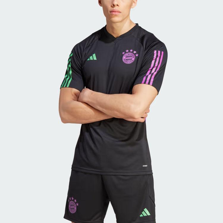 Adidas FC Bayern Soccer Jerseys Men's Black Moderate Straight Fit IB1521