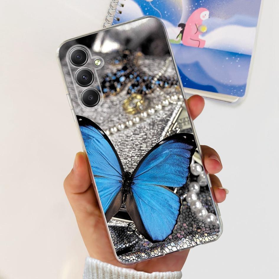 For Samsung Galaxy A25 5G Case Silicone Soft TPU Bumper Cute Cartoon Cat Butterfly Phone Cover For Samsung A25 5G 2023 A 25 Capa