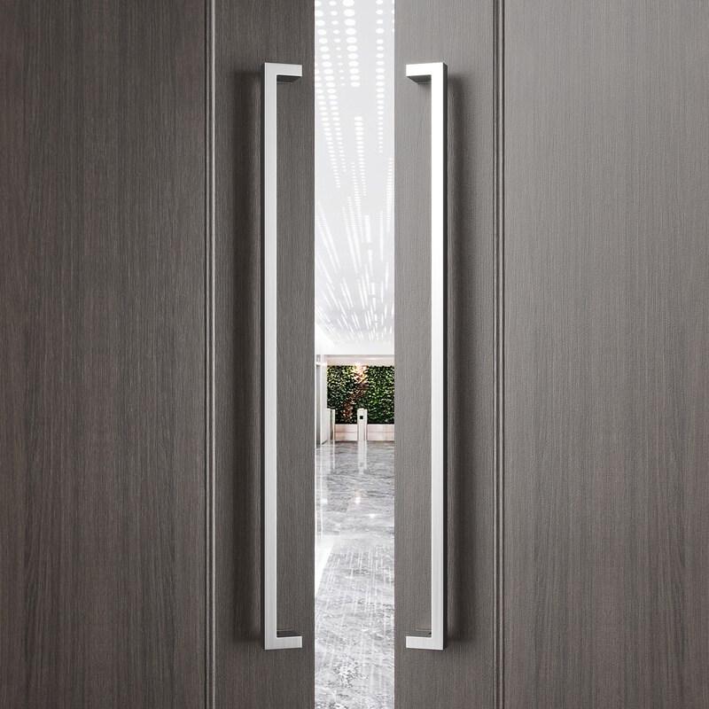 Modern Minimalist Sliding Tempered Glass Door