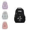 Large Capacity Nylon Backpack With Breathable Straps For Students And Casual Use