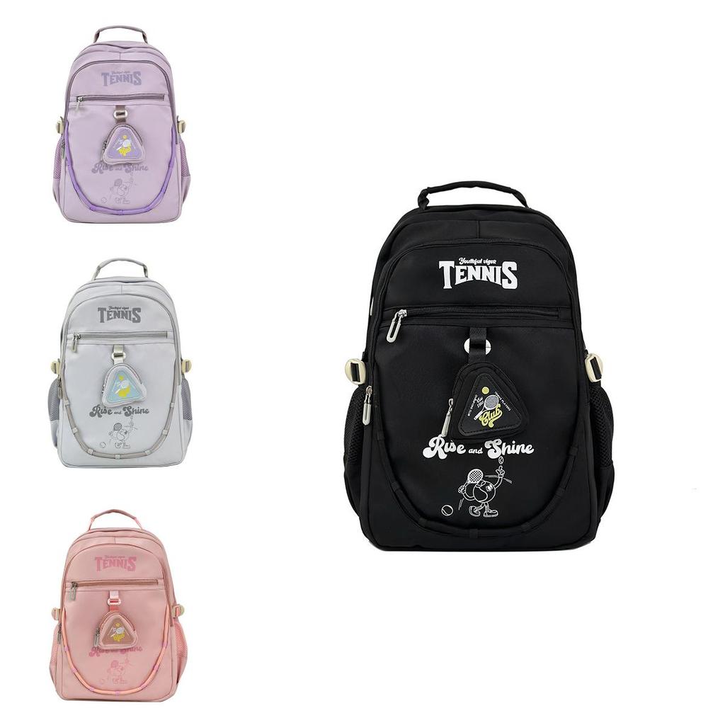 Large Capacity Nylon Backpack With Breathable Straps For Students And Casual Use