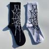 1 Pair of Men's Hip Hop Spider Skull Personality Skateboard Socks