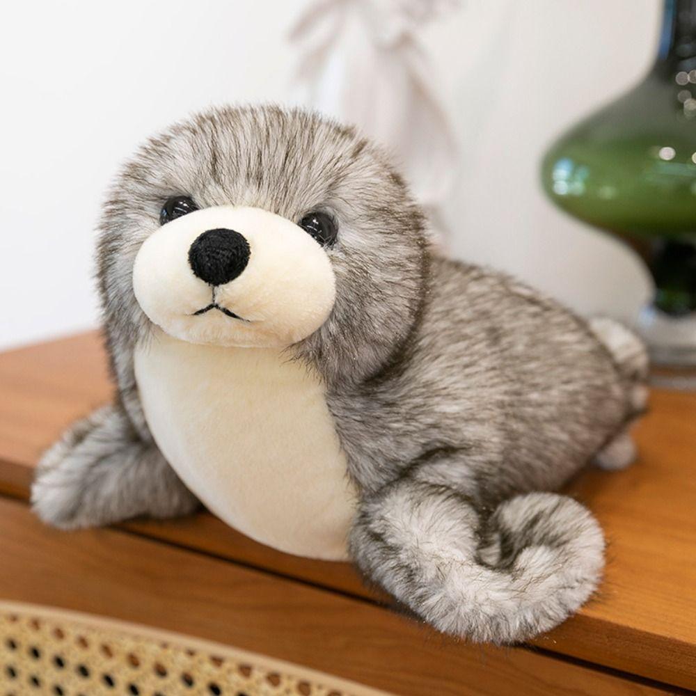 Fluffy Sea Lion Plush Toys PP Cotton Seal Stuffed Animal  Birthday Parties