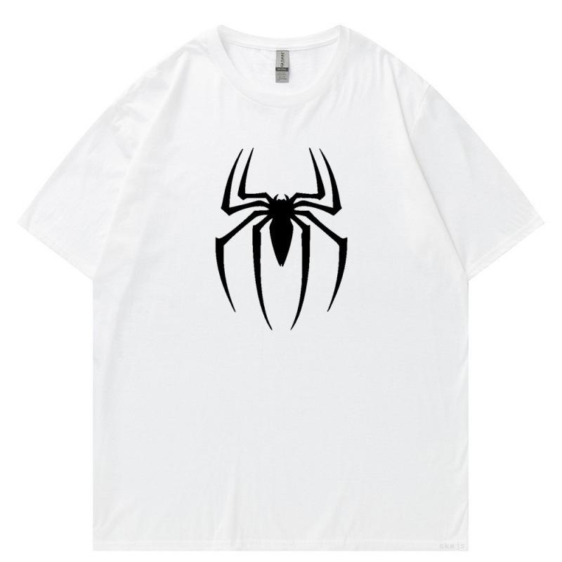 Loose And Comfortable Short Sleeves Unisex Unisex Oversized Clothes Summer New Cotton Unisexs Tshirts Spider Pattern Printed Tees
