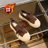 Thick-soled Biscuits and Fleece Board Shoes for Children's Autumn and Winter New Small Muffin Soft-soled Light Casual Little White Shoes