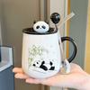 Mug with Lid Spoon New Style Women's Panda Cup Souvenir Ceramic Water Cup Coffee Cup