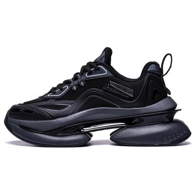 Li Ning Project Ling Kong Reflektierender Trend Sport Rutschfest Abriebfest Low-Top Freizeitschuhe Damen Freizeitschuhe Schwarz AGLT038-1