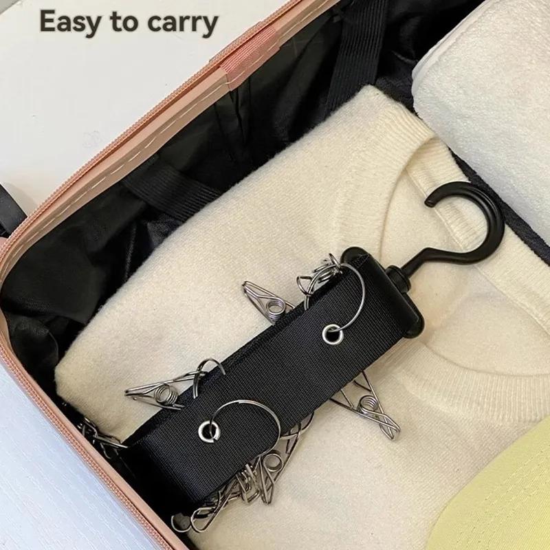 Wardrobe Storage DIY Hanger 8 Clips Hanging Closet Organizer Caps Vertical Shelf Rack Free Punch Hats Holder Multi-Purpose Hooks