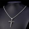 Herren Europäische und Amerikanische Personalisierte Religiöse Jesus Kreuz Halskette Modische Goldene Kreuz Anhänger Halskette Zirkon Geschenk