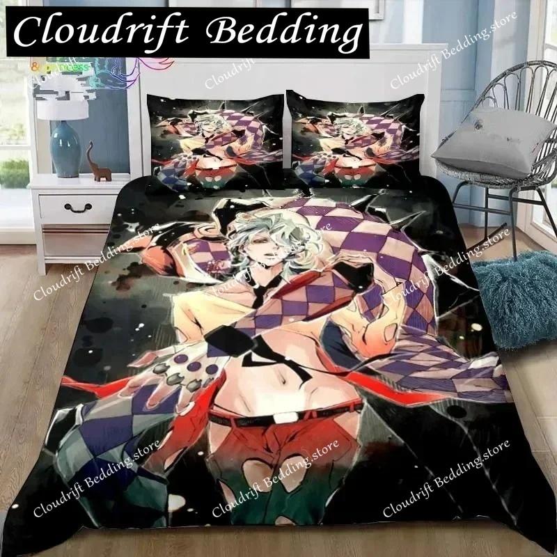 JoJolion Adventure Bedding Set Single Twin Full Queen King Size Bed Set Adult Boys Bedroom Anime Printed Bedding Gift