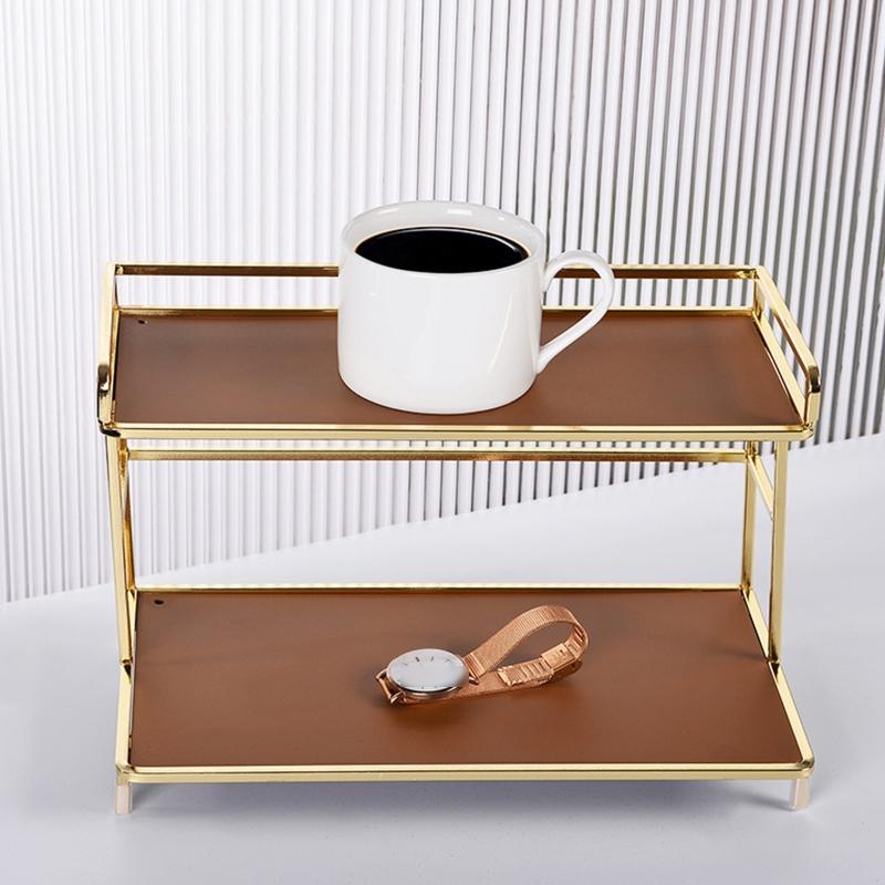 Dwupoziomowy stojak do przechowywania na blat Organizer do domu Sypialni Akademika Kosmetyki