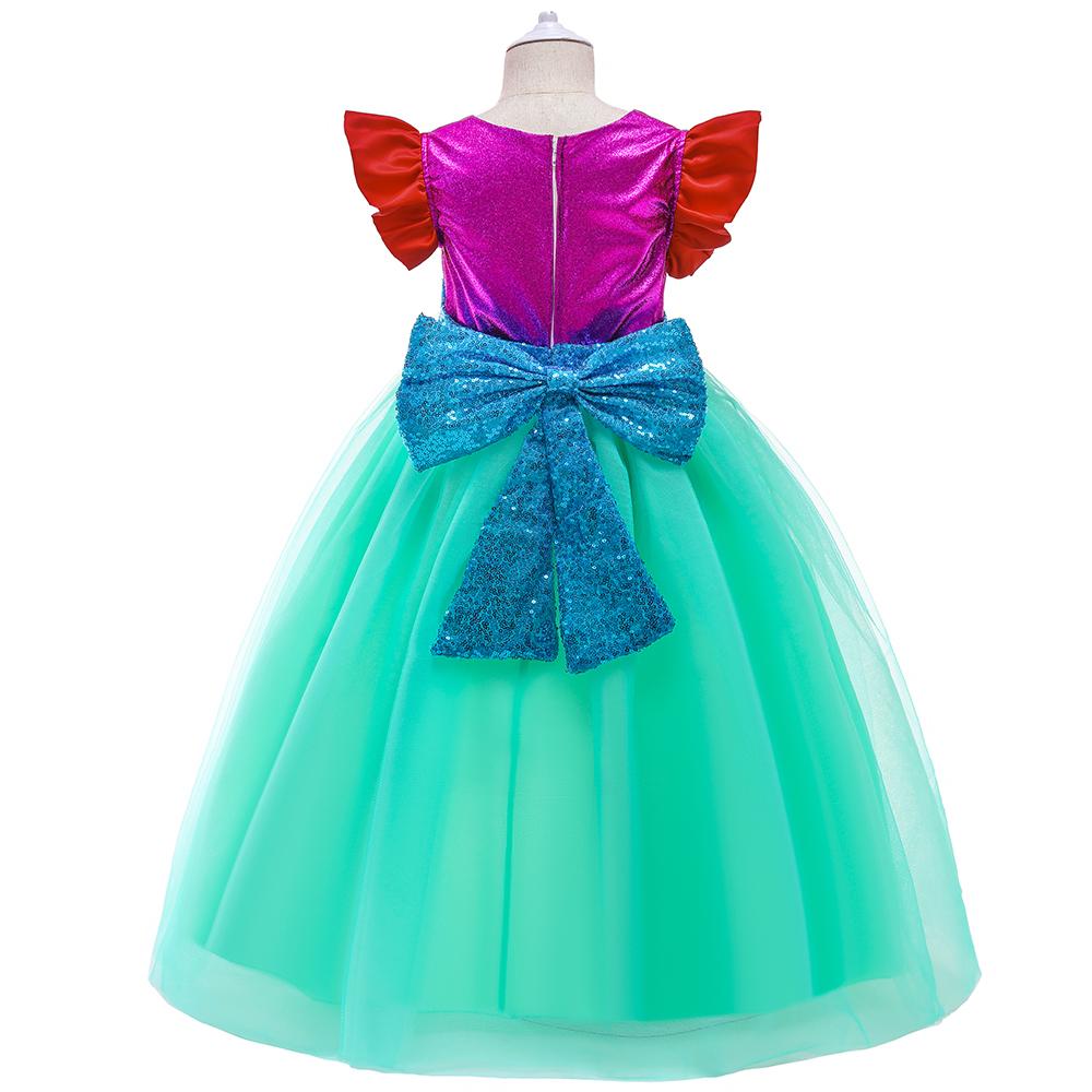 Kleine Zeemeermin Ariël Prinsessenkostuums Jonge Meisjes Paarse Jurk Kinderen Cosplay Carnavalsjurk Verjaardag Tutu Jurken Zomer Nieuwe Kleding