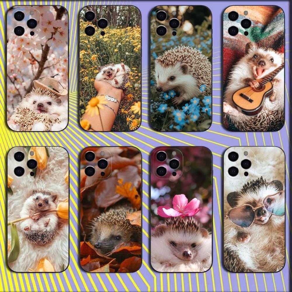 Hedgehog animal Phone Case For iPhone 16,15,14,13,12,11,Mini,Pro,SE,MAX White Matte Shockproof Cover